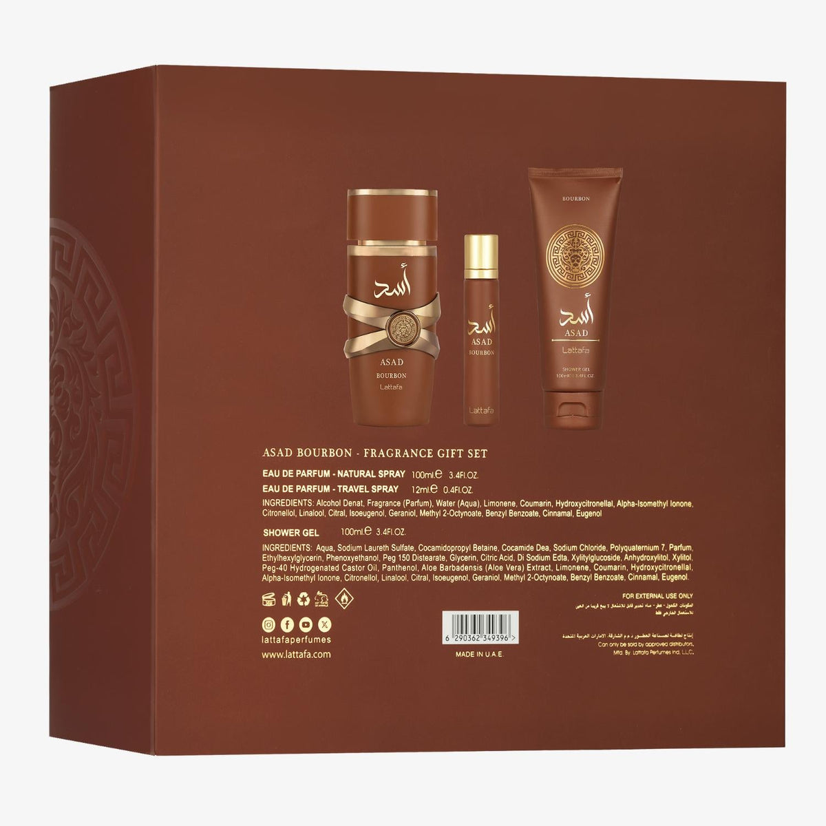 Asad Bourbon 3 pcs Giftset